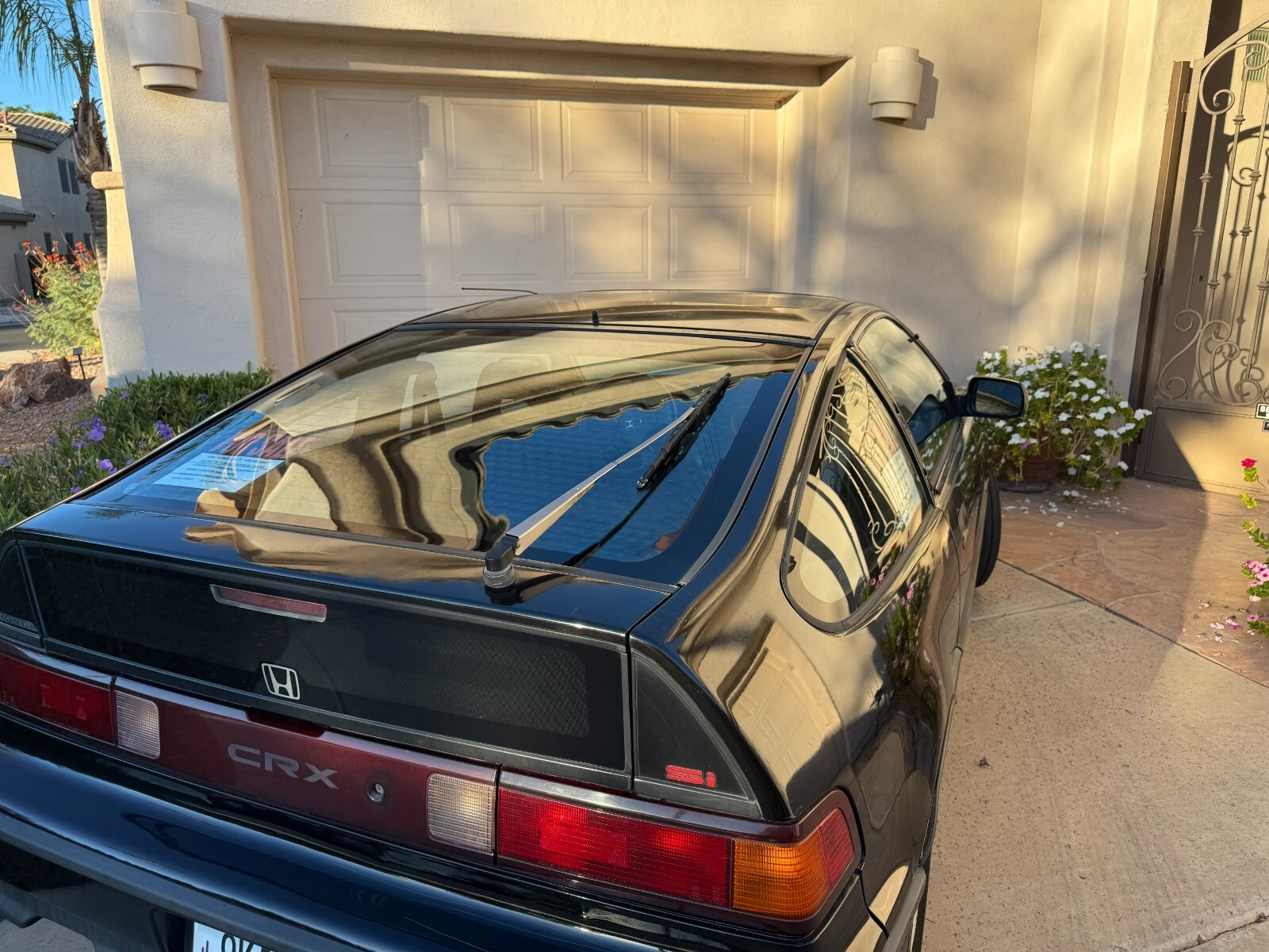 Black 1991 Honda CRX Hatchback