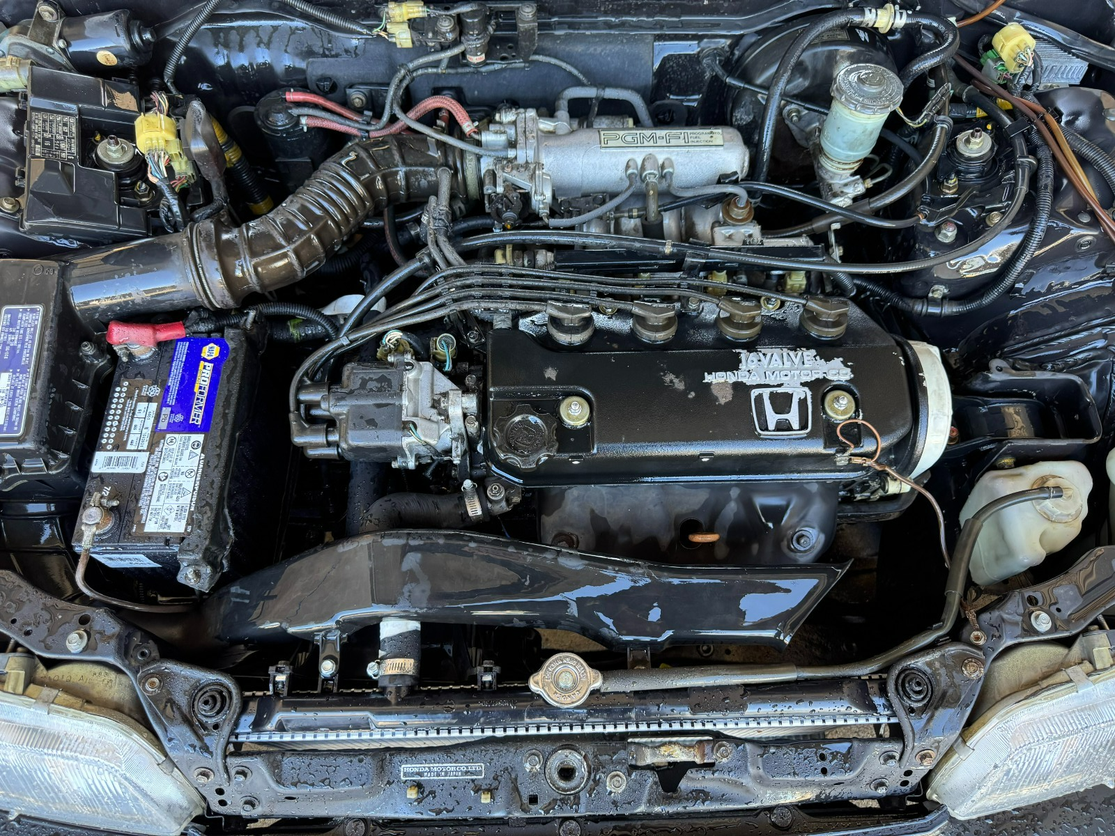 Black 1991 Honda CRX Hatchback