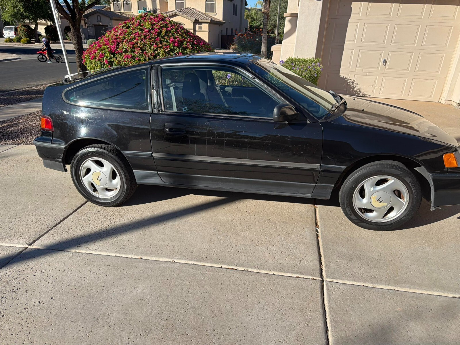 Black 1991 Honda CRX Hatchback