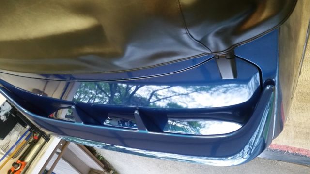 Blue 1991 Ford Mustang Convertible with Tan interior