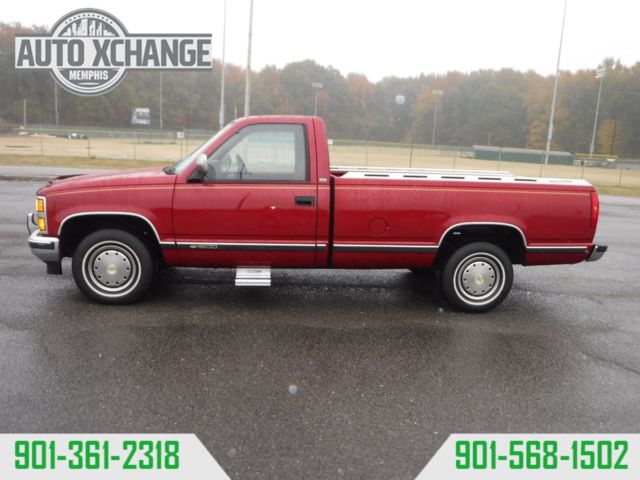 Red 1991 Chevrolet C/K1500 Pickup Truck with Red interior