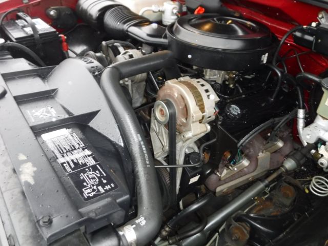 Red 1991 Chevrolet C/K1500 Pickup Truck with Red interior