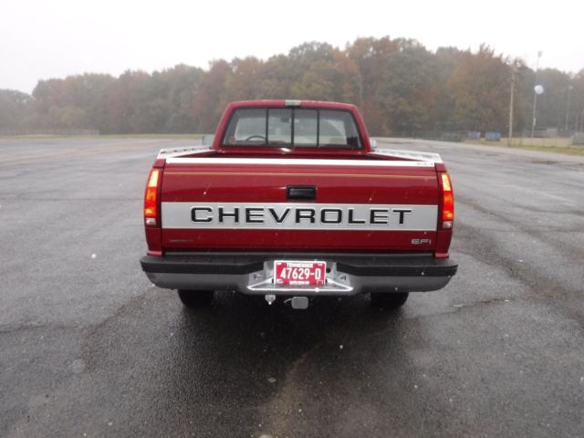 Red 1991 Chevrolet C/K1500 Pickup Truck with Red interior