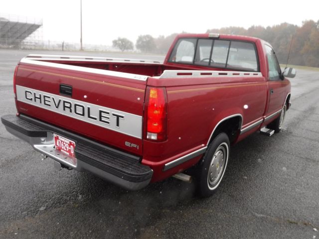 Red 1991 Chevrolet C/K1500 Pickup Truck with Red interior