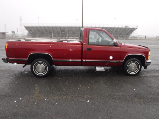 Red 1991 Chevrolet C/K1500 Pickup Truck with Red interior