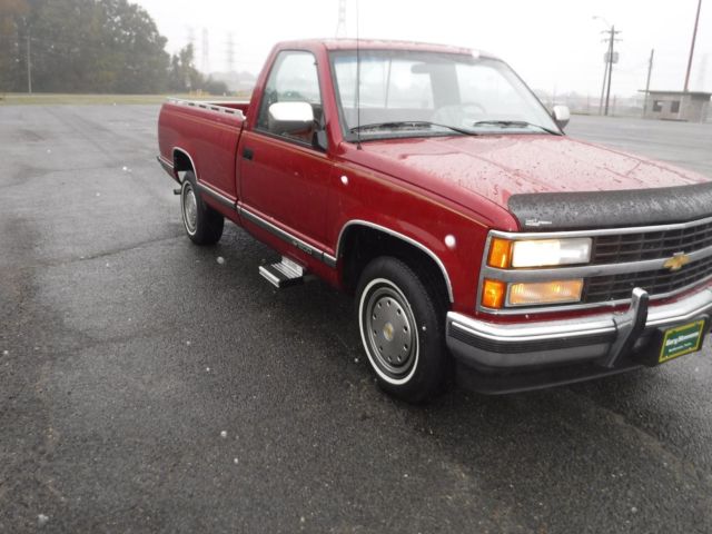 Red 1991 Chevrolet C/K1500 Pickup Truck with Red interior