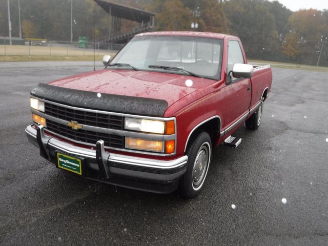 Red 1991 Chevrolet C/K1500 Pickup Truck with Red interior