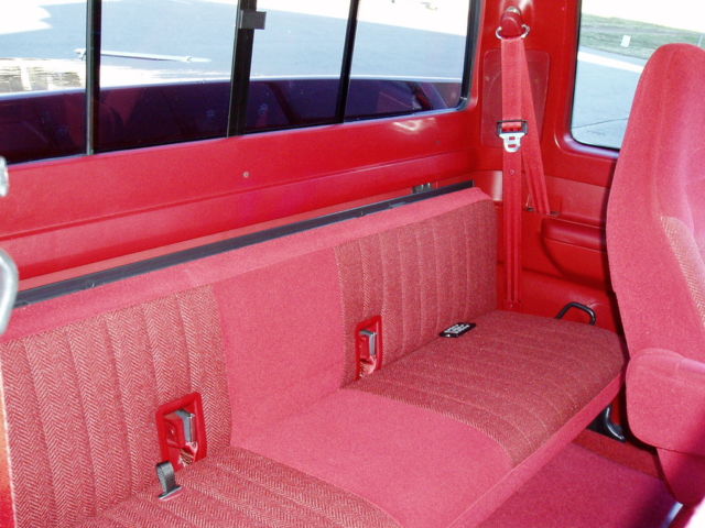 Red 1992 Ford F-150 Extended Cab Pickup with Red interior