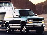 Blue 1994 Chevrolet Blazer -- with Tan interior