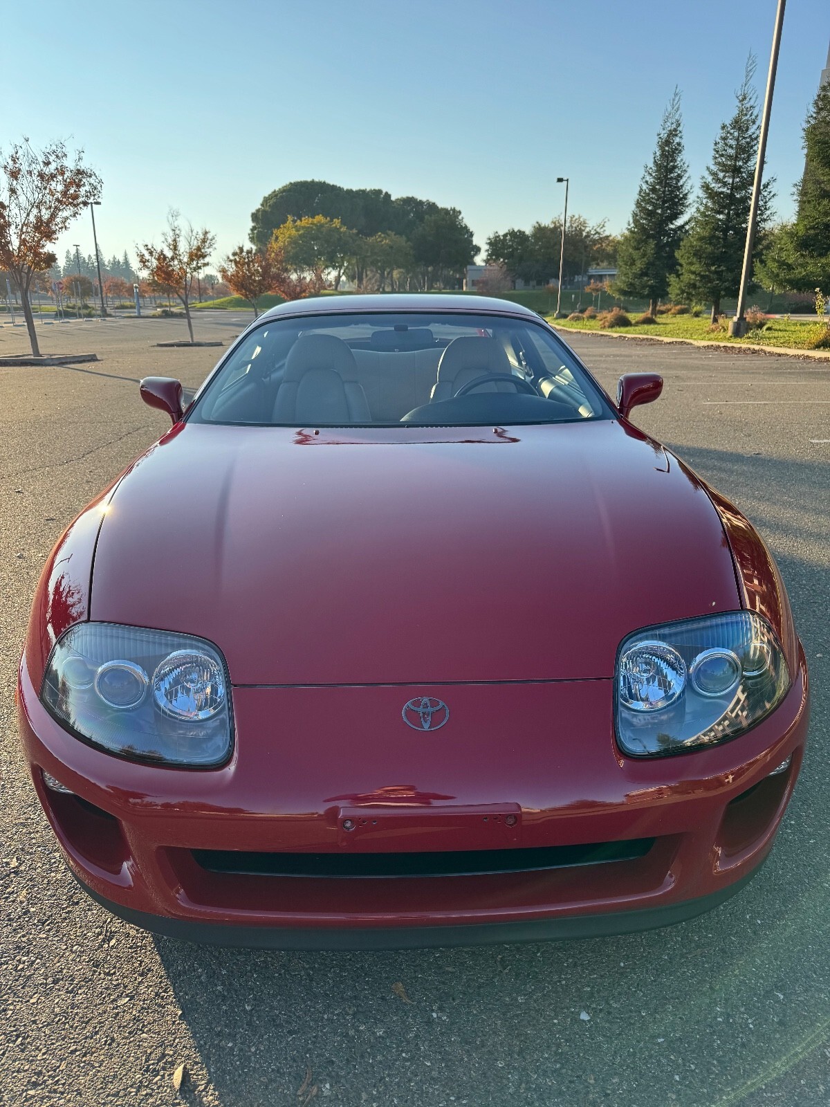 Red 1994 Toyota Supra Hatchback with Tan interior