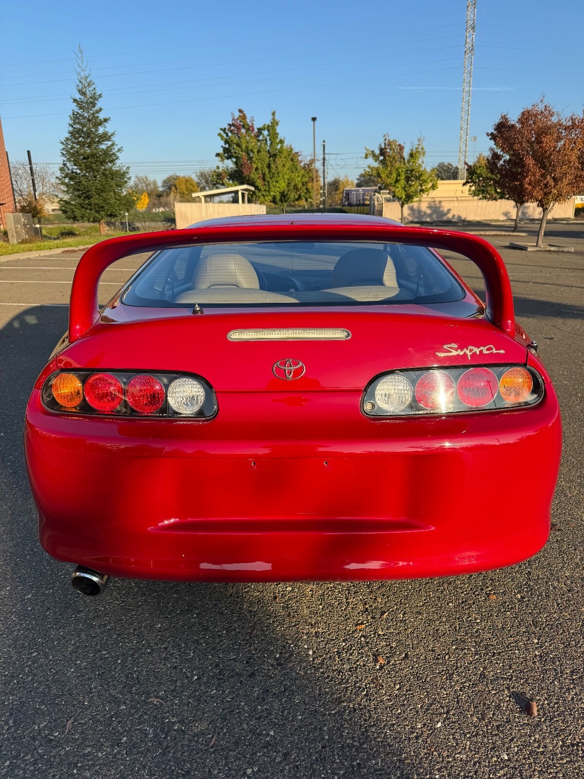 Red 1994 Toyota Supra Hatchback with Tan interior