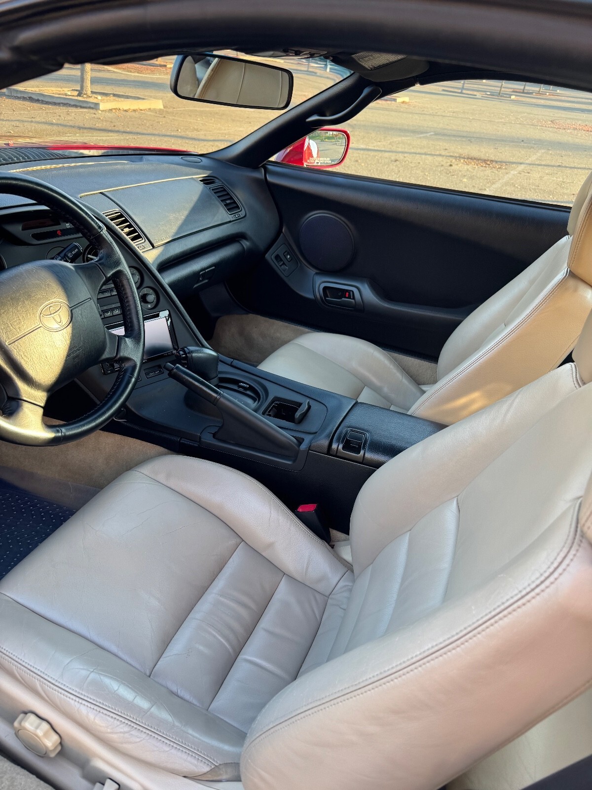 Red 1994 Toyota Supra Hatchback with Tan interior