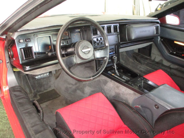 Red 1985 Chevrolet Corvette with Other interior