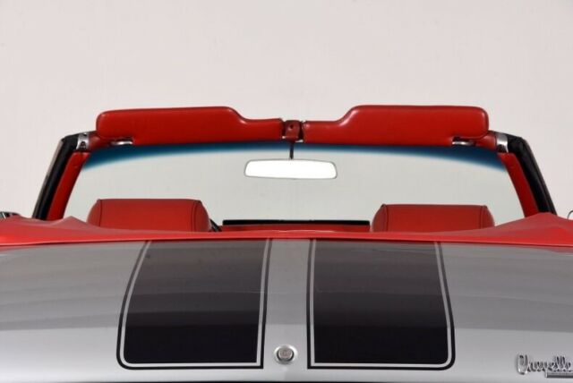 Silver 1970 Chevrolet Chevelle Convertible with Red interior