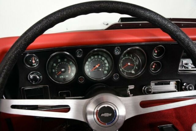 Silver 1970 Chevrolet Chevelle Convertible with Red interior