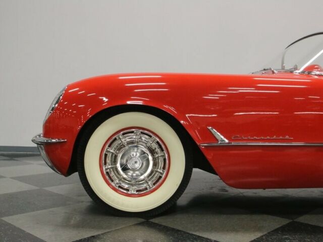 Red 1954 Chevrolet Corvette Convertible with Red interior