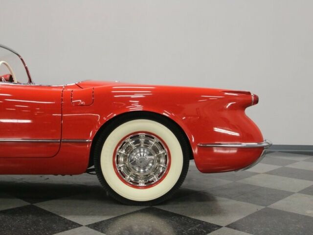 Red 1954 Chevrolet Corvette Convertible with Red interior