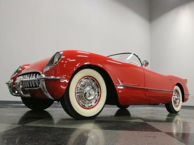 Red 1954 Chevrolet Corvette Convertible with Red interior