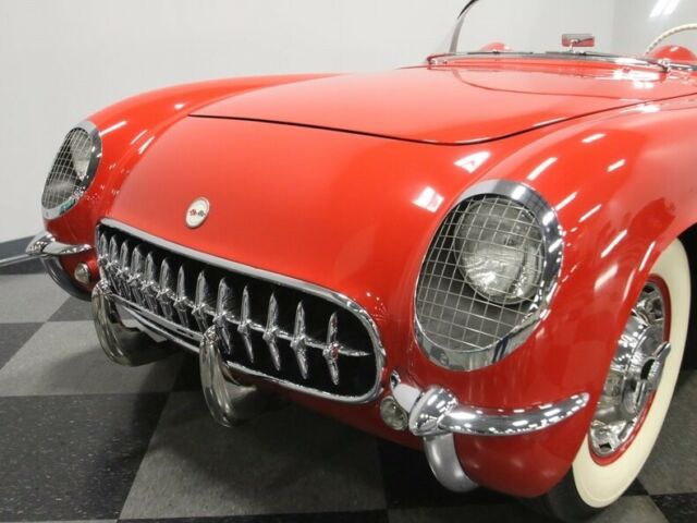 Red 1954 Chevrolet Corvette Convertible with Red interior