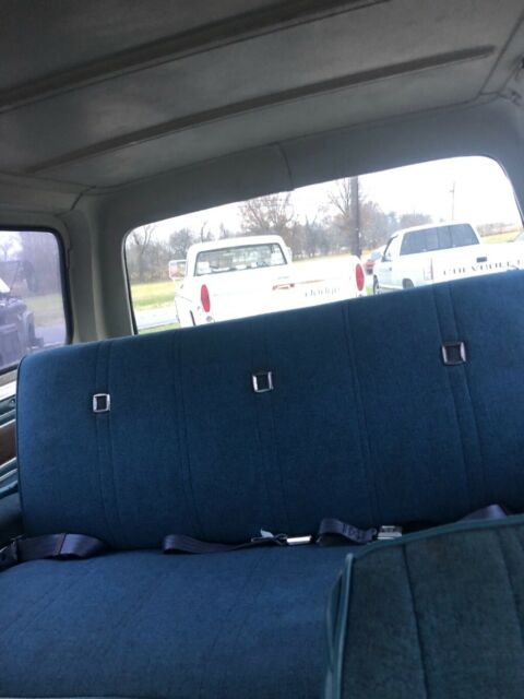 Black 1977 Chevrolet Blazer SUV with Blue interior