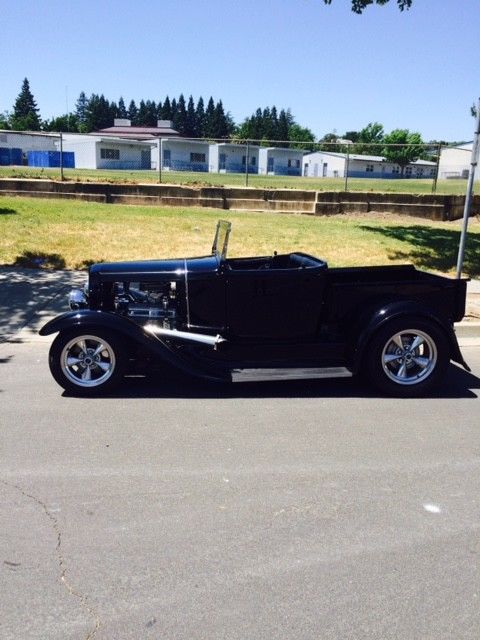 Black 1931 Ford Model A Convertible with Black interior