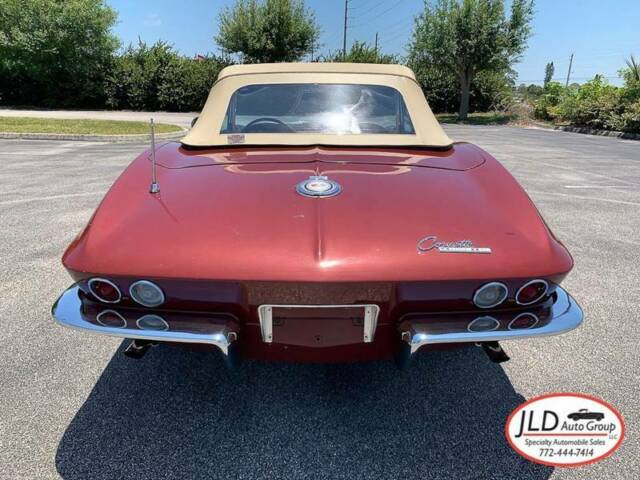 Maroon 1965 Chevrolet Corvette Convertible with Tan interior