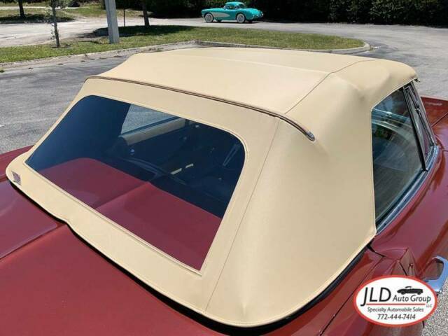 Maroon 1965 Chevrolet Corvette Convertible with Tan interior