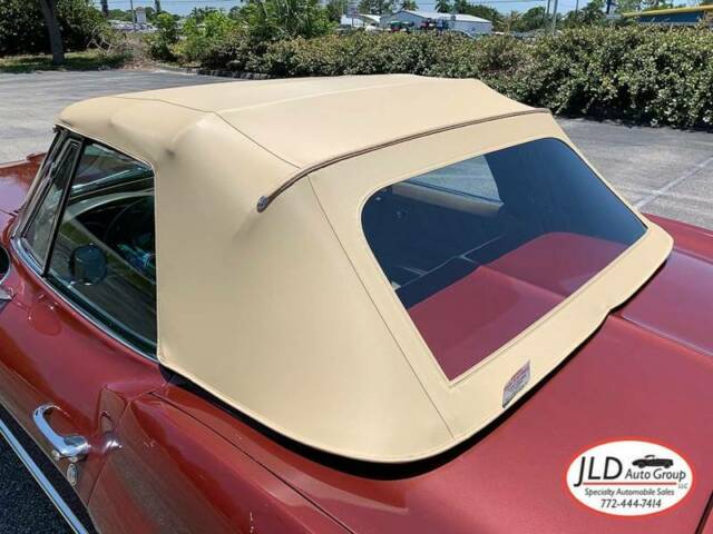 Maroon 1965 Chevrolet Corvette Convertible with Tan interior