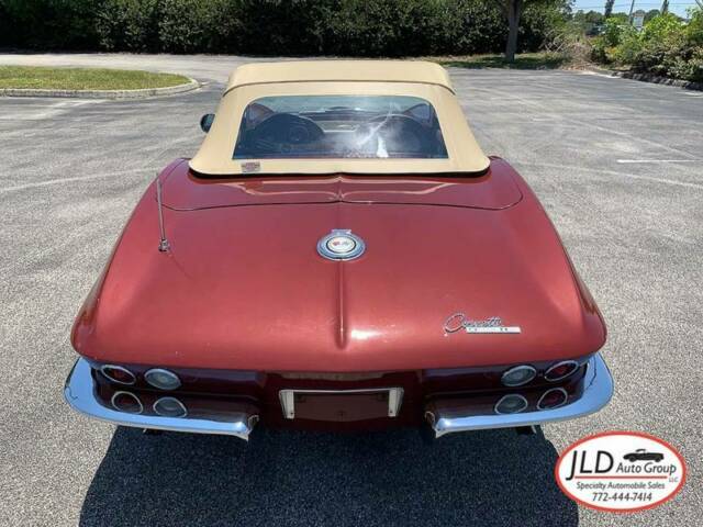 Maroon 1965 Chevrolet Corvette Convertible with Tan interior