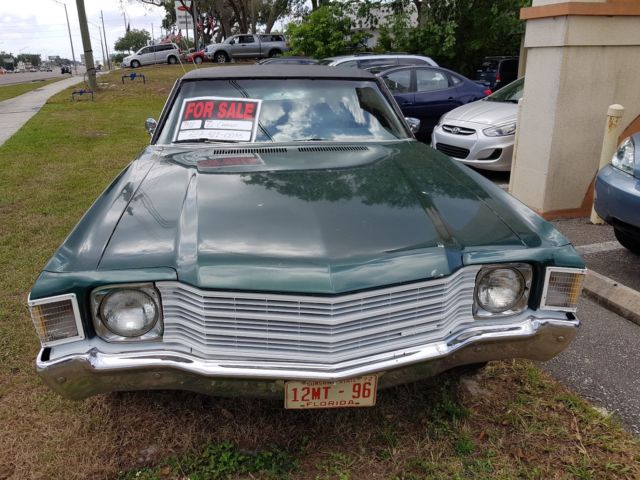 Green 1972 Chevrolet El Camino Coupe with Black interior