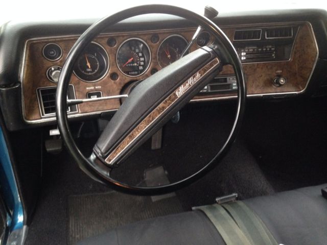 Blue 1972 Chevrolet Monte Carlo Coupe with Black interior