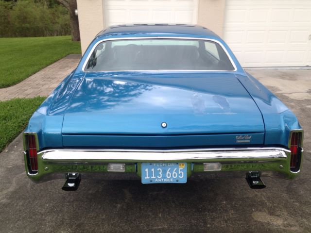 Blue 1972 Chevrolet Monte Carlo Coupe with Black interior