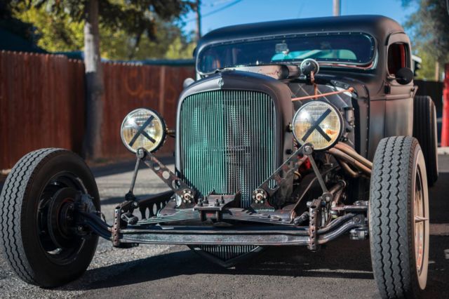 Black/Blackberry 1937 Chevrolet Other Pickups standard chopped pickup with Red interior
