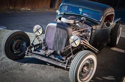 Black/Blackberry 1937 Chevrolet Other Pickups standard chopped pickup with Red interior