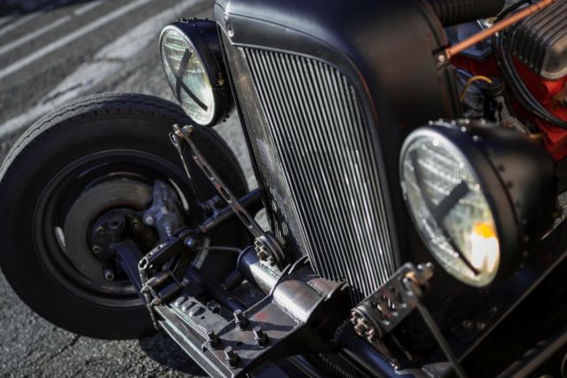 Black/Blackberry 1937 Chevrolet Other Pickups standard chopped pickup with Red interior