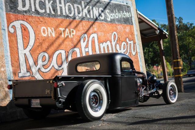 Black/Blackberry 1937 Chevrolet Other Pickups standard chopped pickup with Red interior