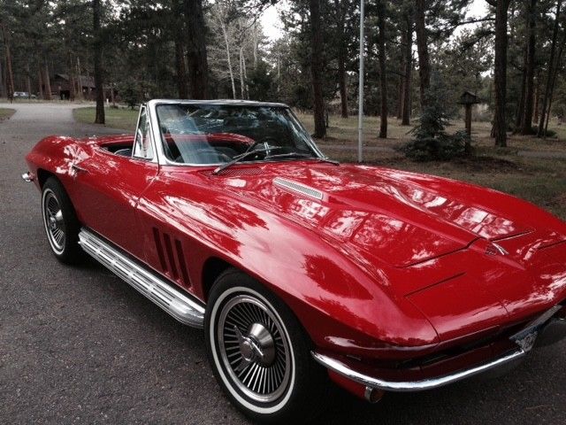 Red 1966 Chevrolet Corvette Convertible with Black interior
