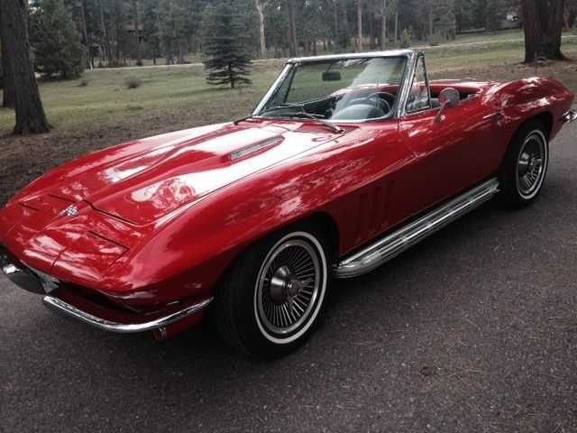 Red 1966 Chevrolet Corvette Convertible with Black interior