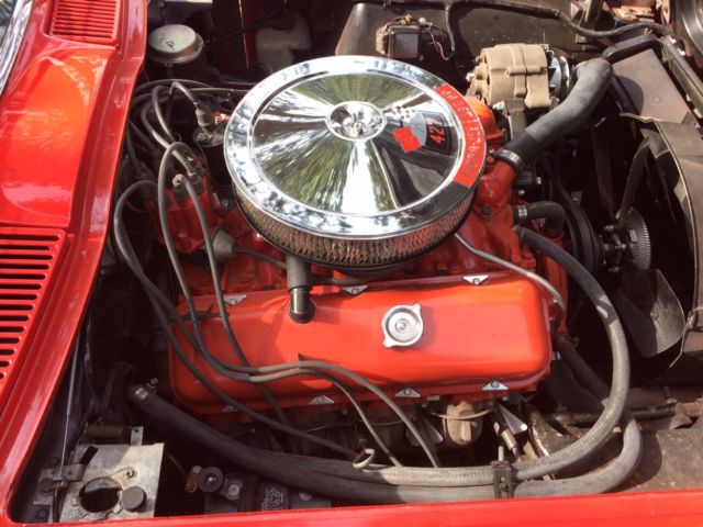 Red 1966 Chevrolet Corvette Convertible with Black interior