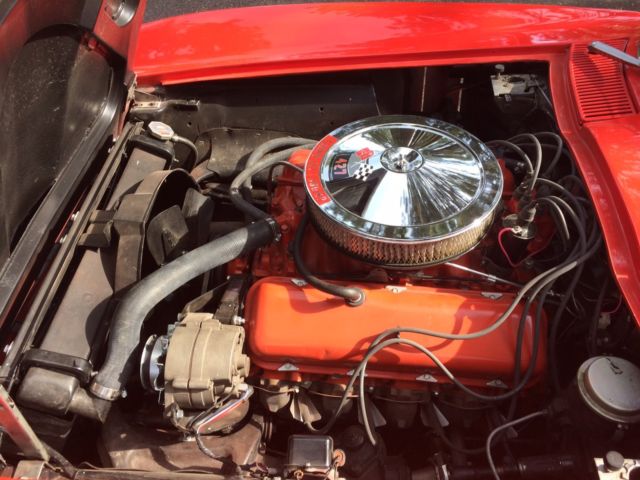 Red 1966 Chevrolet Corvette Convertible with Black interior