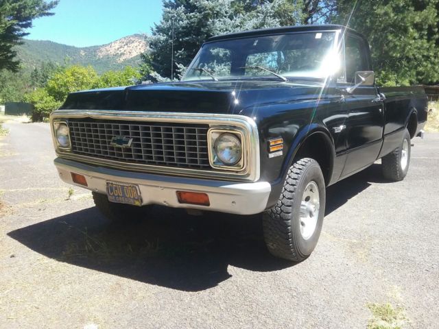 Black 1972 Chevrolet Other Pickups Cab & Chassis with Black interior