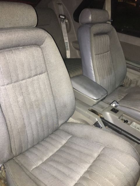 Red 1990 Ford Mustang Coupe with Gray interior