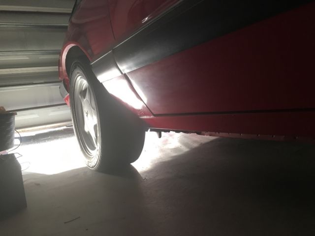Red 1990 Ford Mustang Coupe with Gray interior