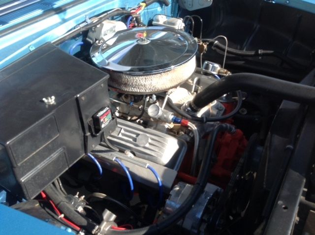 Blue and White 1955 Chevrolet Bel Air/150/210 Coupe with Blue interior