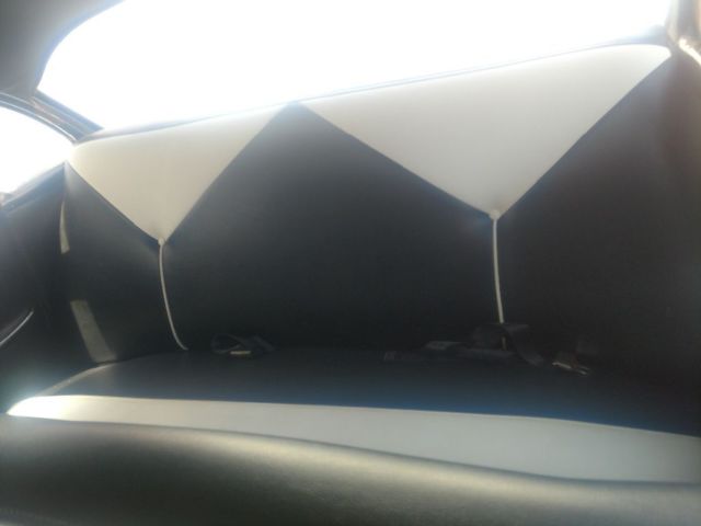 Black and White 1956 Chevrolet Bel Air/150/210 with Black interior