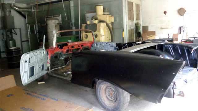 Black 1957 Chevrolet Bel Air/150/210 with Black interior