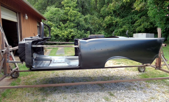 Black 1957 Chevrolet Bel Air/150/210 with Black interior