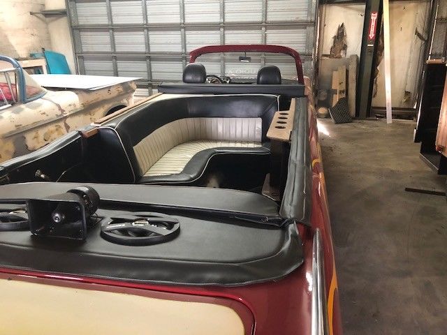 Red 1957 Chevrolet Bel Air/150/210 Convertible with Black / White interior