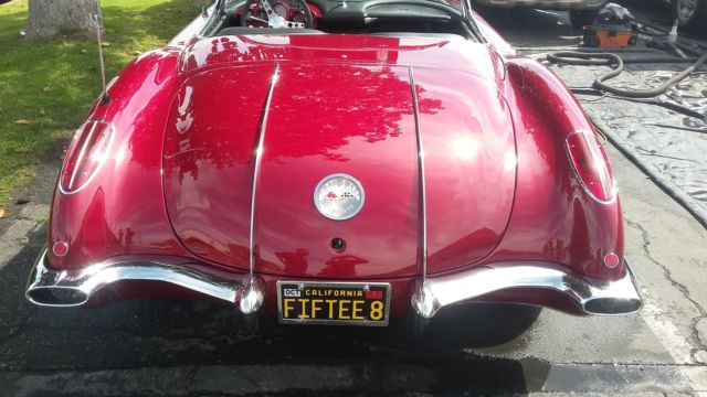 Red 1958 Chevrolet Corvette Convertible with Black interior