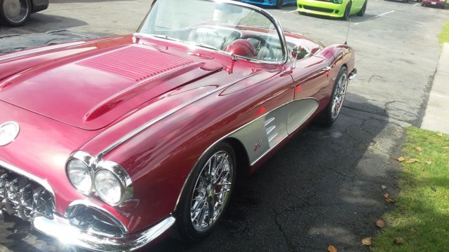 Red 1958 Chevrolet Corvette Convertible with Black interior